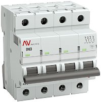 Выключатель автоматический EKF Averes AV-6 4п 63А D 6кА